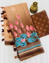 MG 391 Plain Linen Digital Printed Sarees Wholesale Shop In Surat